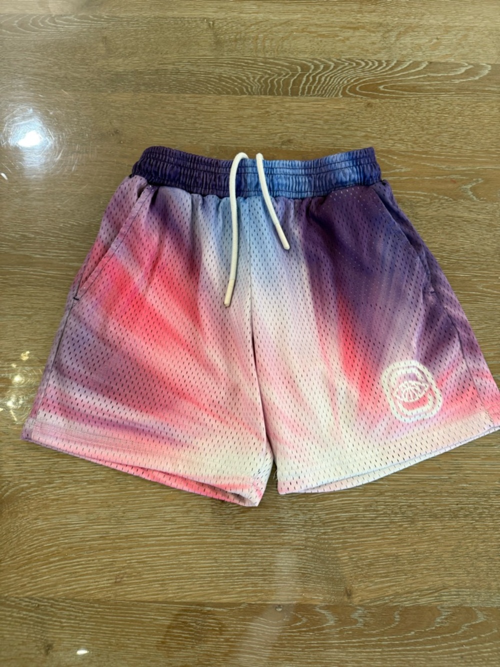 Kids Tie-Dye Mesh Shorts - Pink & Purple